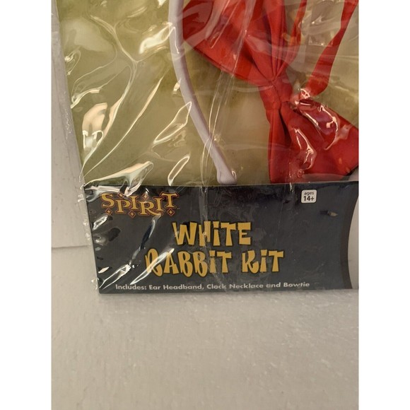 Spirit Store White Rabbit Kit Ear Headband Clock Necklace Bowtie age 14+ Adult - Picture 3 of 9